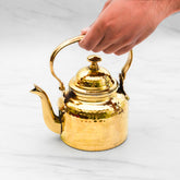 Brass Tea Kettle | Brass Kettle with Tin Lining | Handcrafted hammered & Traditional Design